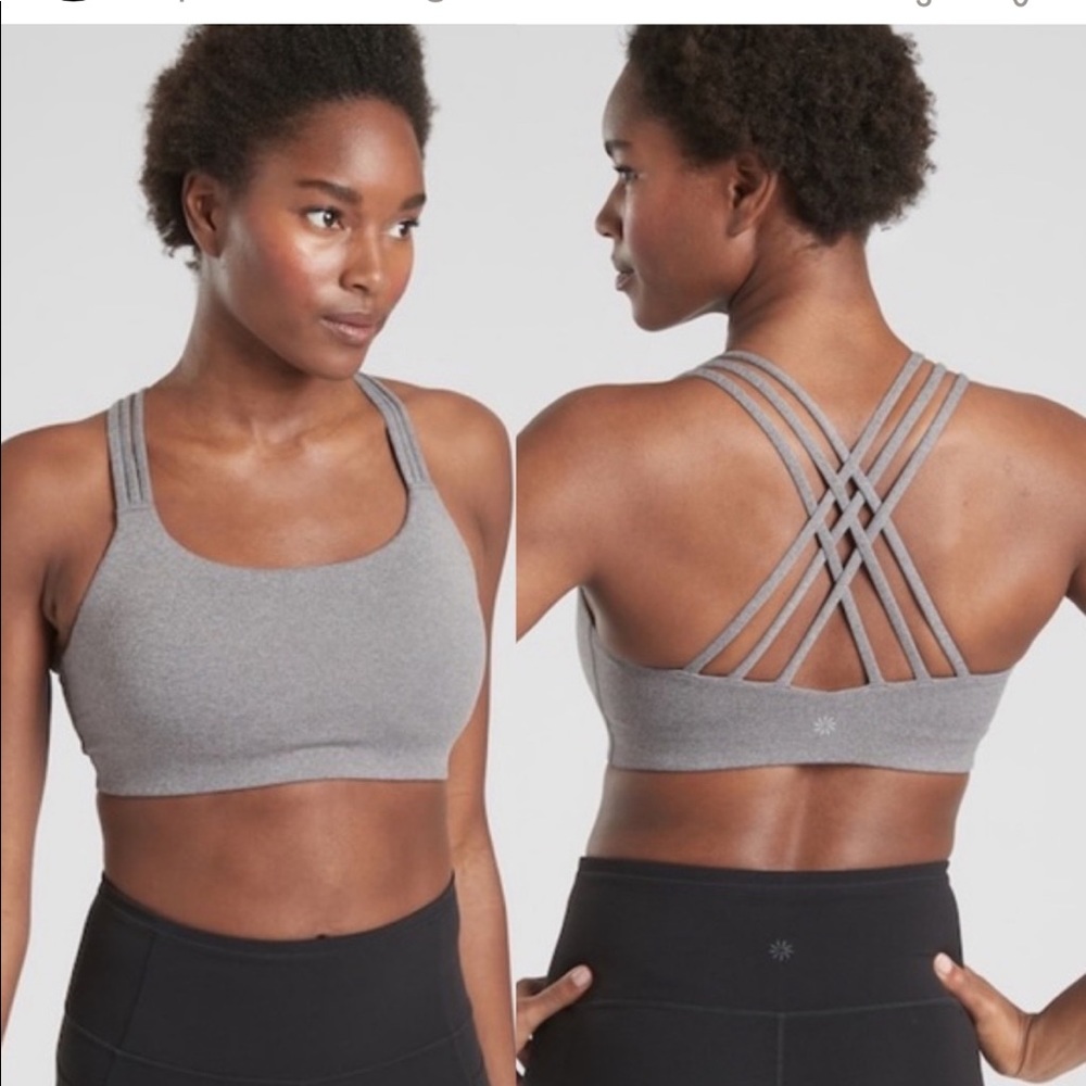 Athleta Hyper Focused Sports Bra in Grey